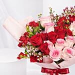 Malika Pink Wrapping Rose Bouquet