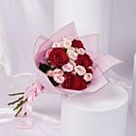 Pink N Red Rose Elegant Bouquet