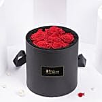 Preserved Red Rose Round Box