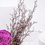 Purple Preserved Rose Vase