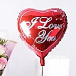 Valentine Combo Rose Bouquet N Heart Shape Balloons