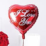 Valentine Combo Rose Box N Heart Shape Balloons