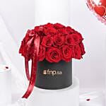 Valentine Combo Rose Box N Heart Shape Balloons