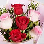 Wisal Al Hob Red N Pink Rose Bouquet