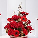 Zahya Red Roses N Gerbera Arrangement