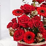 Zahya Red Roses N Gerbera Arrangement