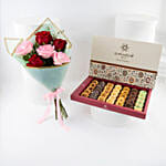 Diplomatic Petitefour Luxury Box N Rose Bouquet