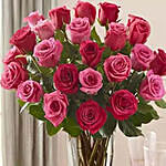 Pink And Red Roses Arrangement