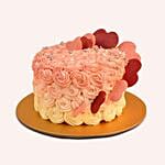 Roses Love Box For Valentine With Fairy Cream Cake