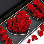 Box Of I Love You Roses With Mini Moet Champagne 200 Ml For Valentines Day