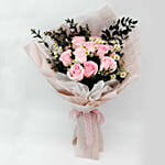 Titanic Rose Chamomile Love Bouquet With I Love You Balloon For Valentines