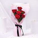 6 Valentines Red Roses Bouquet