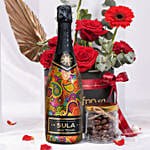 Golden Romance Wine Box for Valentine's Day