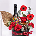 Golden Romance Wine Box for Valentine's Day