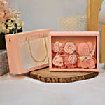 Soap Flowes Desingner Pink Box