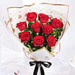 Valentines 9 Roses Bouquet