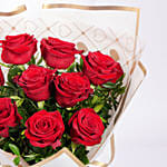 Valentines 9 Roses Bouquet