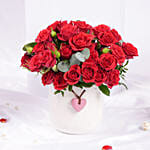 Valentines Day Spray Roses Premium Vase