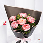 Valentine’s Special Romantic Garden 6 Roses Bouquet