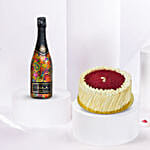 Valentines Wine and Cake Combo