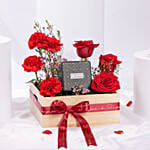 Valentines Flowers and Gift Combo For her