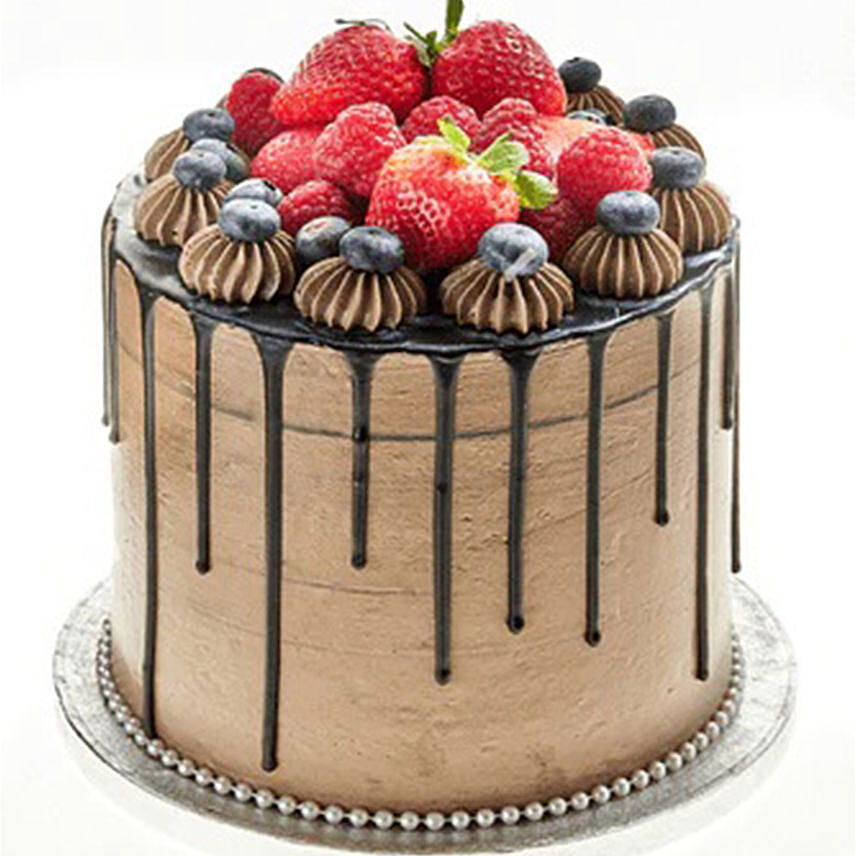 The Ultimate Fruit Topped Drip Cake 8 Inch