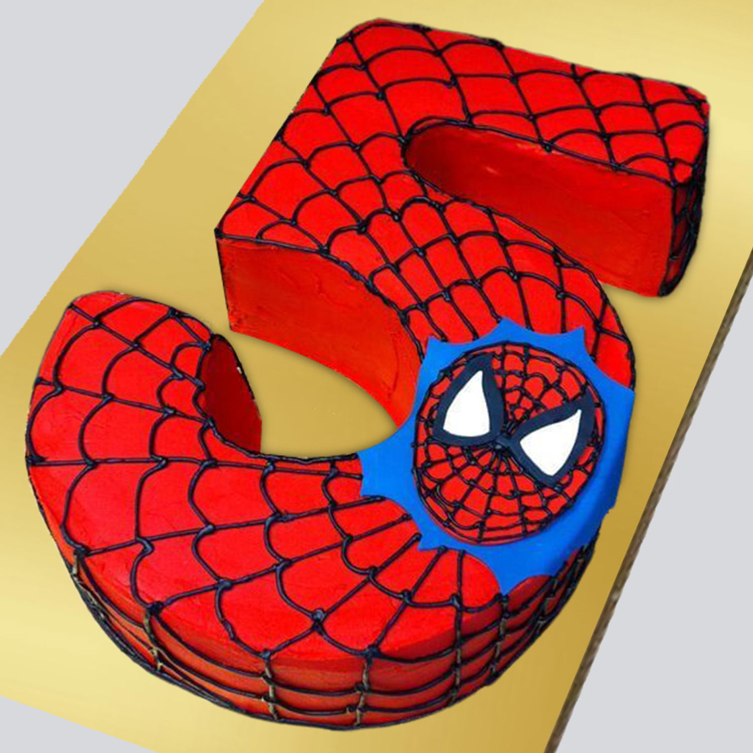 Online Spiderman Number 5 Red Velvet Cake Gift Delivery in UAE - FNP